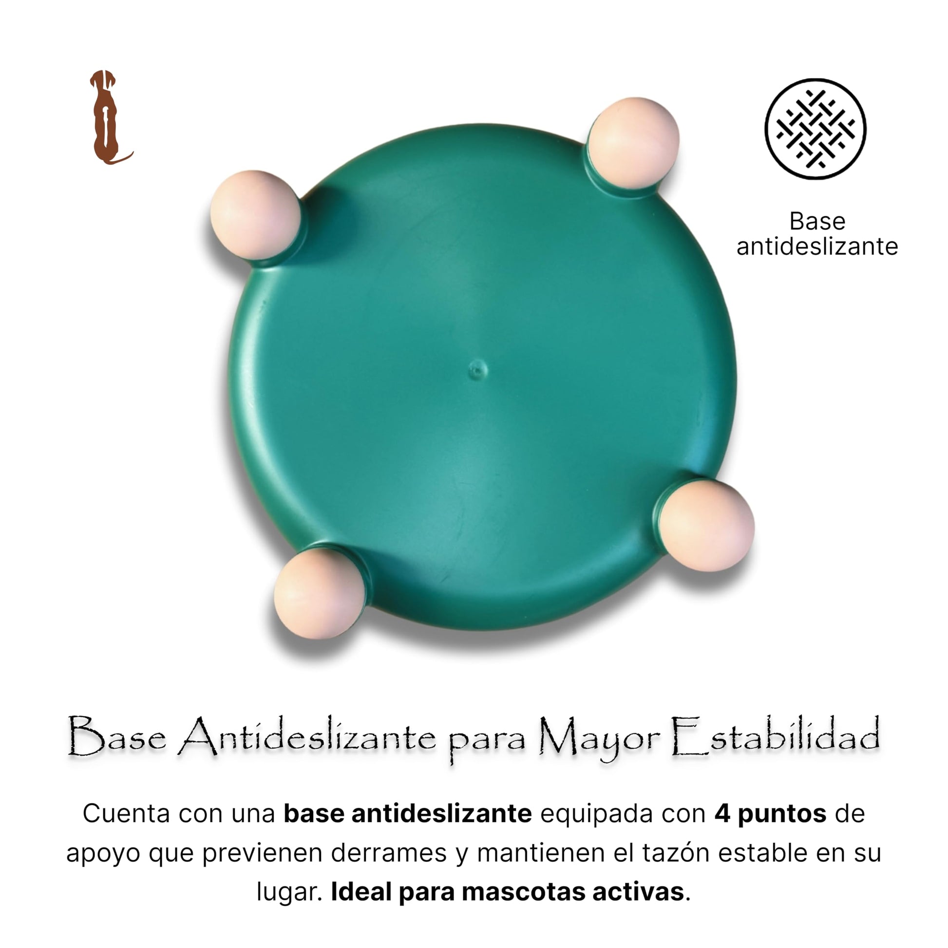 FREMWARI Tazón para Perros y Gatos de Acero Inoxidable, Antideslizante de 4 Puntos, Ergonómico y Duradero, Ideal para Mascotas Pequeñas y Medianas, Fácil de Limpiar y Seguro Verde Azulado