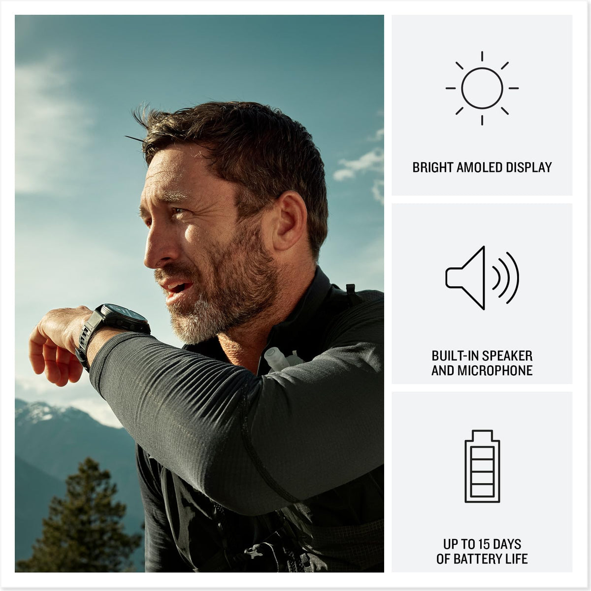 Reloj Inteligente GPS Multideporte Garmin fēnix 8 Pro Gris Carbono con Zafiro y Banda de Silicona Negra