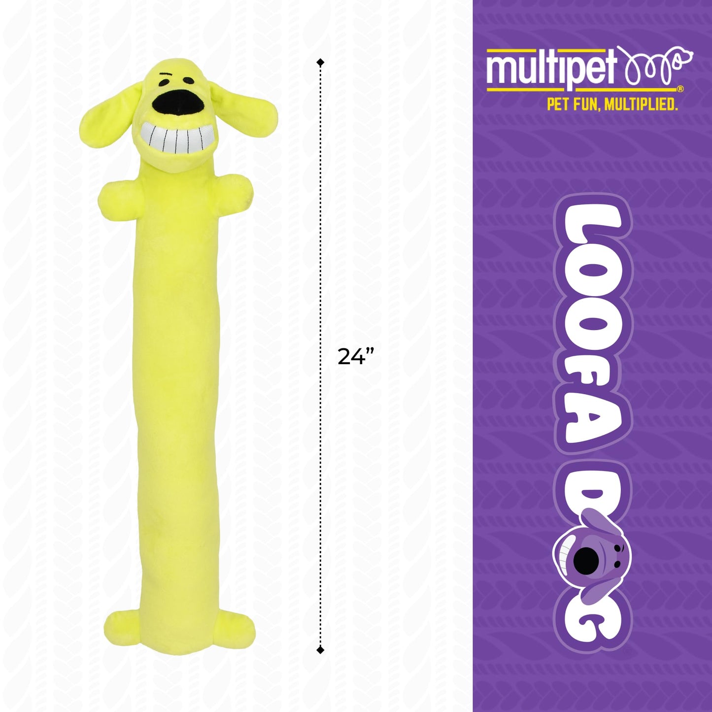 Juguete para Perro Original Loofa Jumbo de Multipet's en Varios Colores, 24 Pulgadas