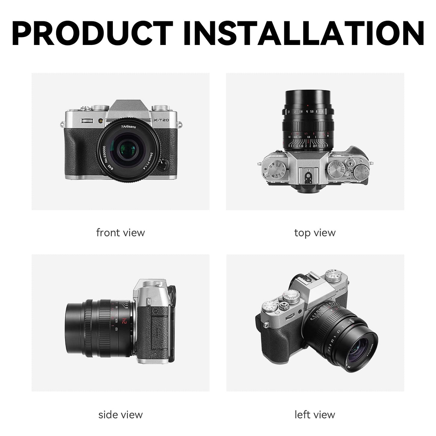 Lente Primaria APS-C 24mm F1.4 7artisans Gran Apertura Compatible Fujifilm X