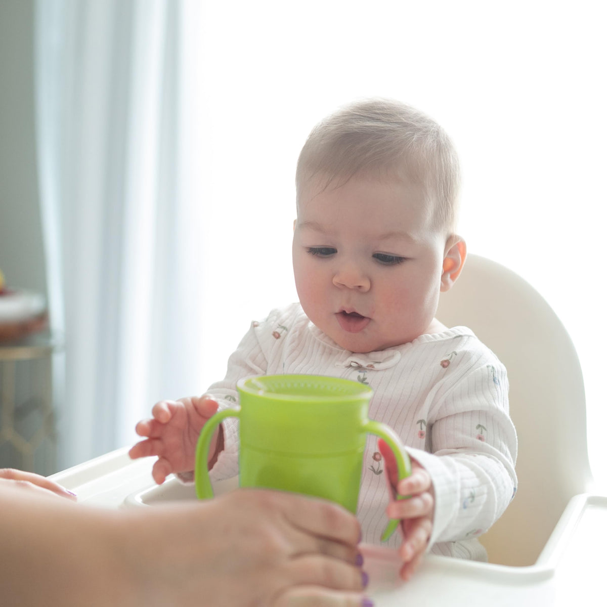 Dr. Brown's - Juego de iniciación de alimentación para niños pequeños, paquete de viaje con taza de entrenamiento Cheers360 sin boquilla con asas, 6 m+, 4 piezas