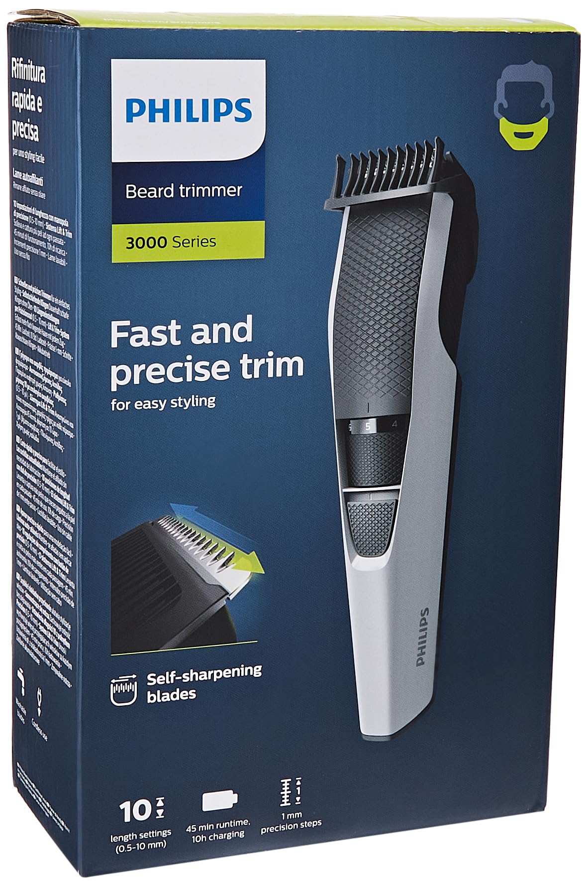 Barbero Philips Beardtrimmer Series 3000 Lift & Trim 10 Posiciones