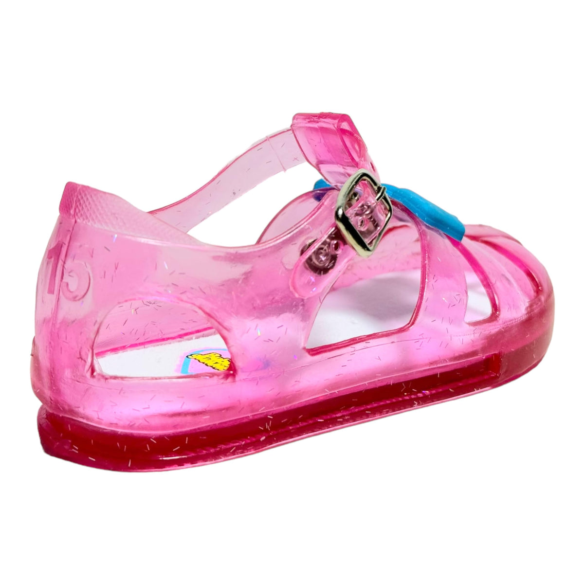 Bubble gummers Huarache Entrenador para IR al baño para Niño y Niña de Plástico Resistente con Adorno (FIUSHA Cristal, Sistema Tallas Calzado JP, Bebé, Medición, 16.0 cm)