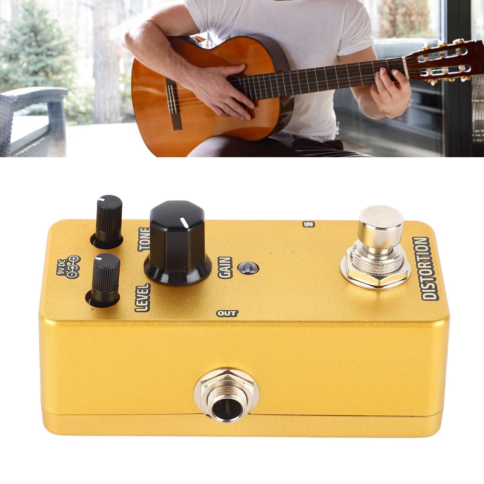 Pedal de Efectos de Guitarra Eléctrica Distorsión de Bloque único Pedal de Guitarra Mini Amplificador de Modulación Pedal de Simulación para Diferentes Escenarios de Juego