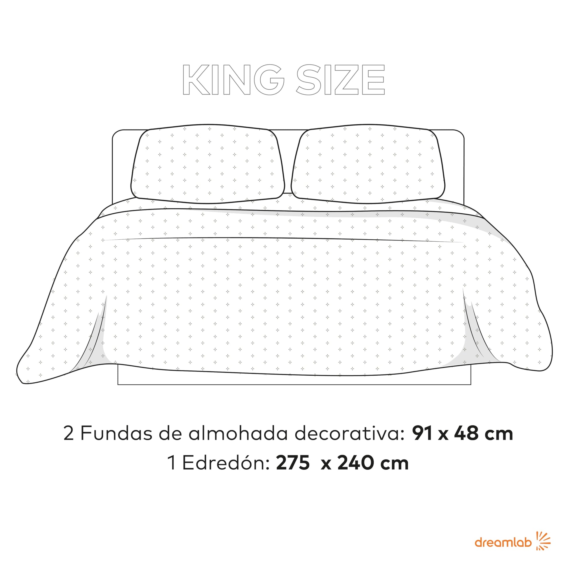 Dreamlab Colcha Ligera con 2 Fundas de Almohada, Capitonado, Ultra Suave. Hipoalergénico. Edrecolcha para Cama. Edredón para Verano y Todas Las Estaciones. (King Size 275x240 cm,Trébol,Azul Noche)