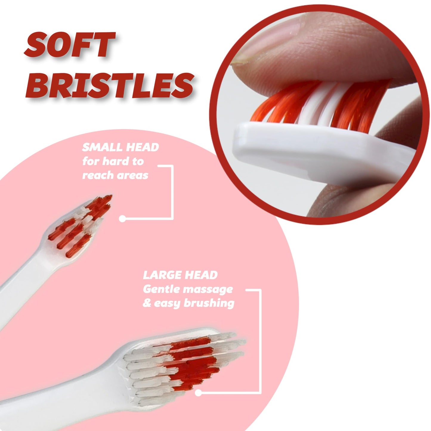 cepillo para polvo de dientes para mascotas para perros, gatos con cerdas suaves, fácil limpieza de dientes y cuidado dental, cepillo para polvo de dientes antideslizante de doble cabeza para perro, elige tu paquete (paquete de 2)