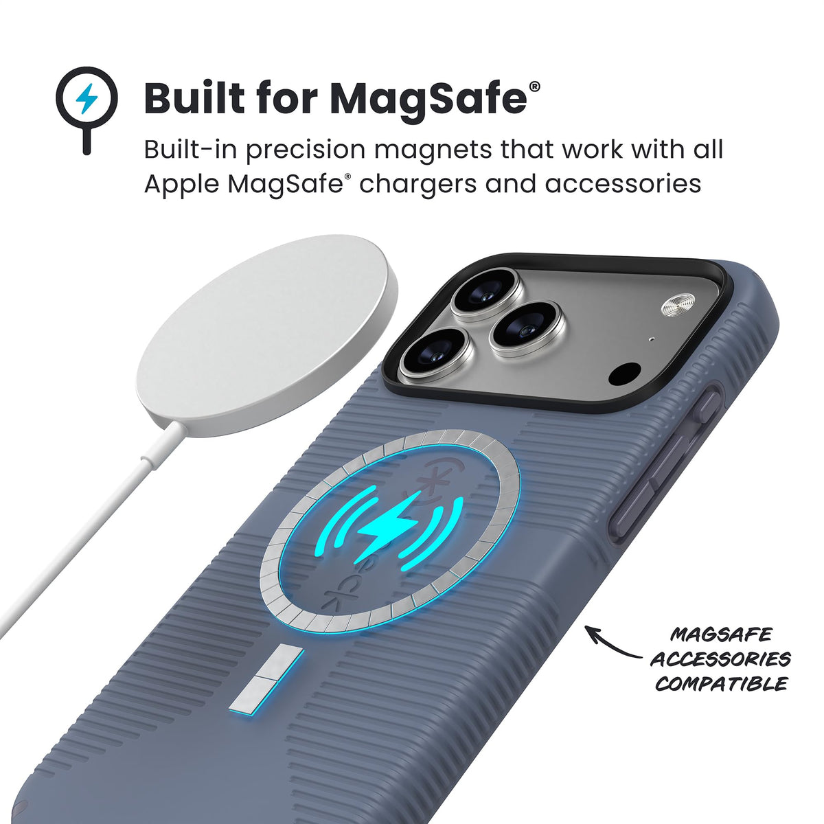 Funda para iPhone 17 Pro MAX Speck CANDYSHELL Azul Misterioso con Agarre Protector Delgado y Compatibilidad con MagSafe