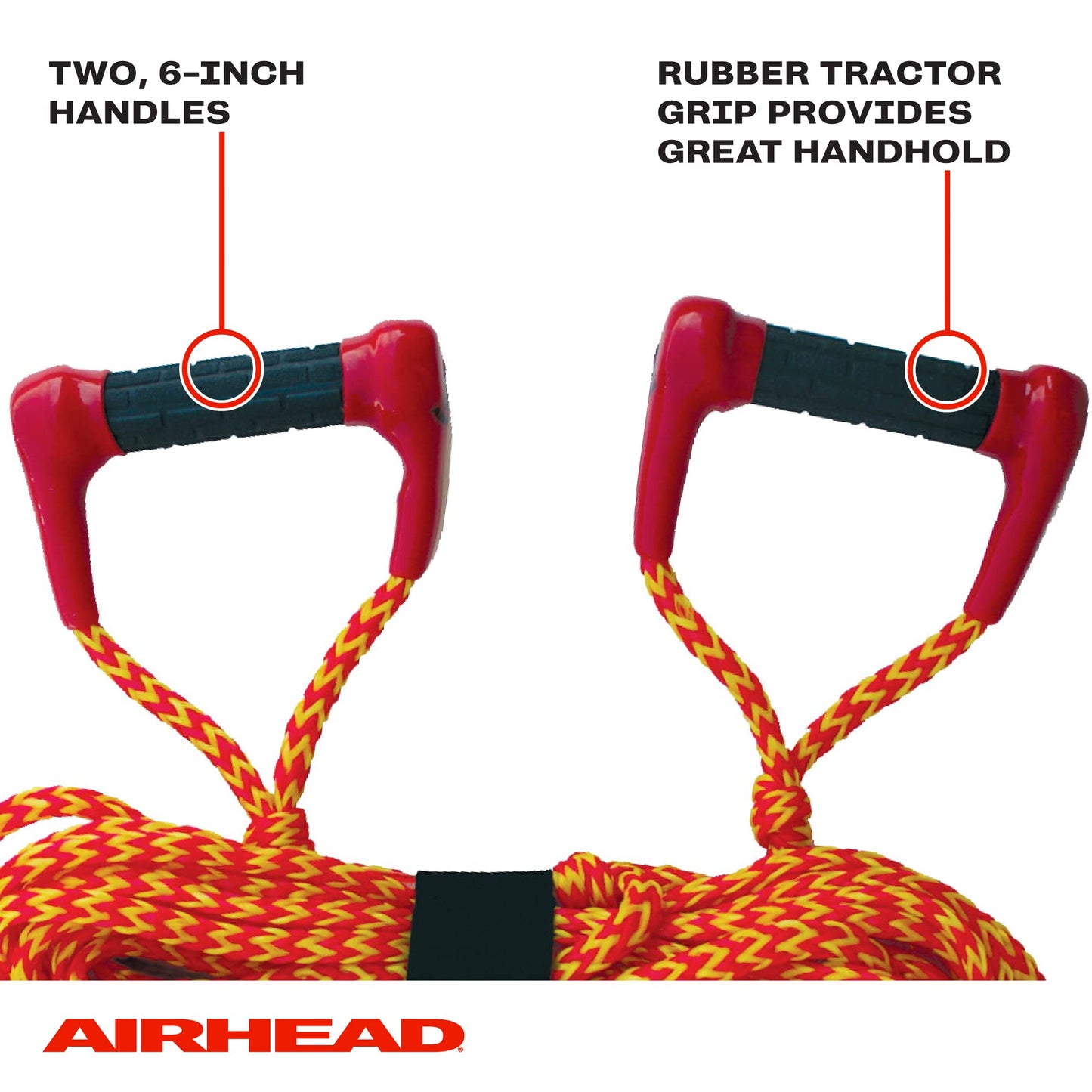 Boating Accessories New AIRHEAD DBL Handle SKI Rope AHSR6