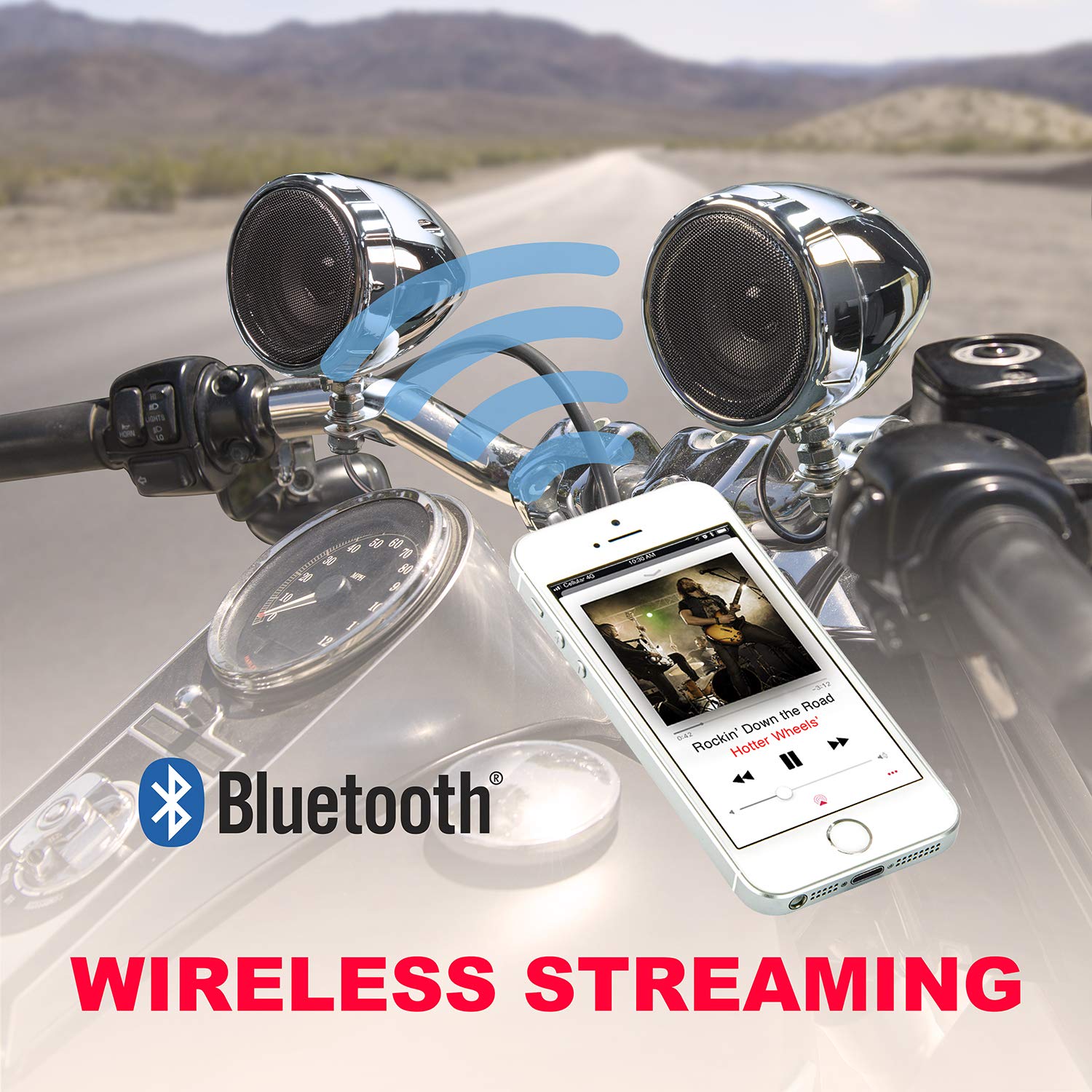 Boss Audio MC420B Bluetooth Enabled Motorcycle/UTV Speaker and Amplifier System, 3" Waterproof
