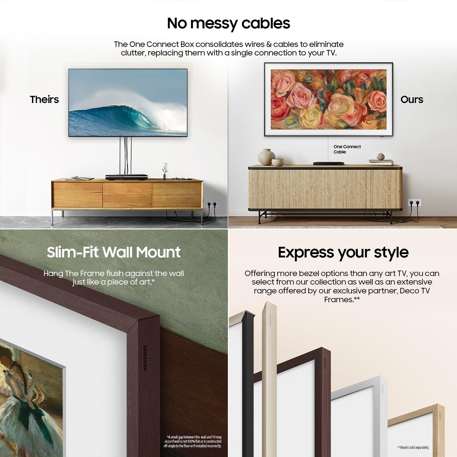 Samsung 55-Inch Class QLED 4K LS03D The Frame Series Quantum HDR Smart TV con Dolby Atmos, modo artístico, antirreflejo, marco personalizable, montaje de pared delgado con Alexa incorporado (QN55LS03D