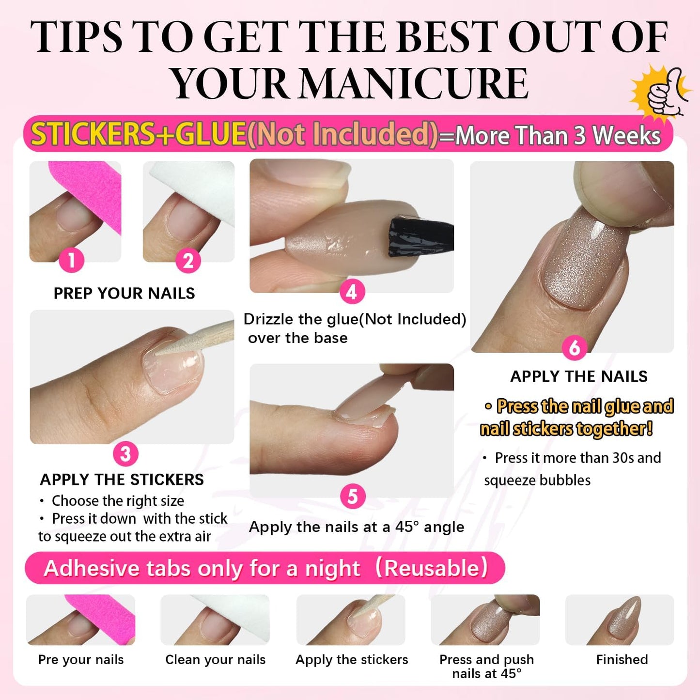 Sxvme Uñas Postizas De Acrílico Reutilizables Con Forma De Almendra, Uñas Postizas De Acrílico Reutilizables Con Forma De Donut Glaseado Brillante, Uñas Postizas De 1 Rosa Nude Almendra 0,03 Onzas Lí