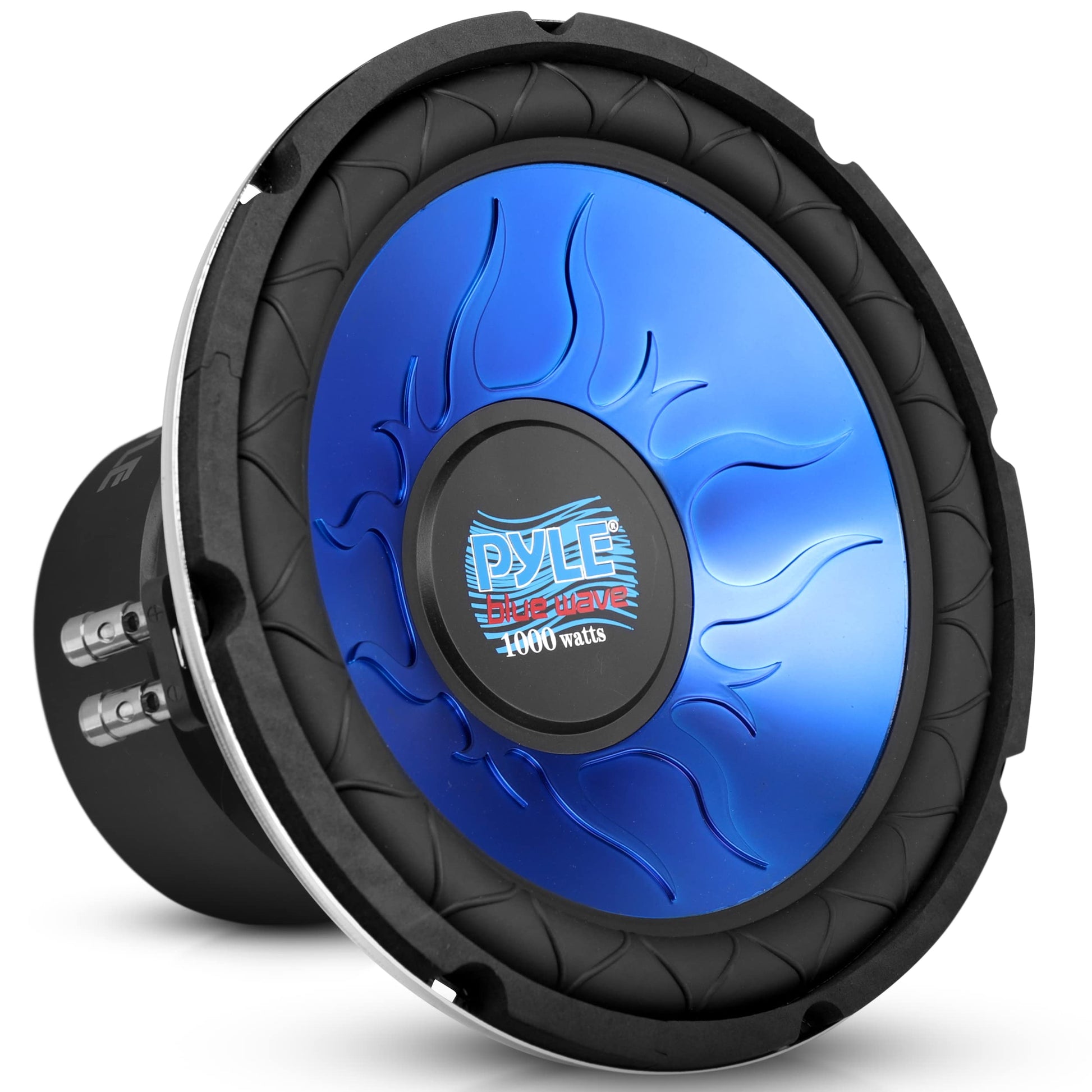 Pyle Bocina para Coche Subwoofer de 1000 Watts de Potencia Cono de 10 Pulgadas, Bobina de Voz Dual, para el Sistema de Sonido Estéreo del Auto, Azul