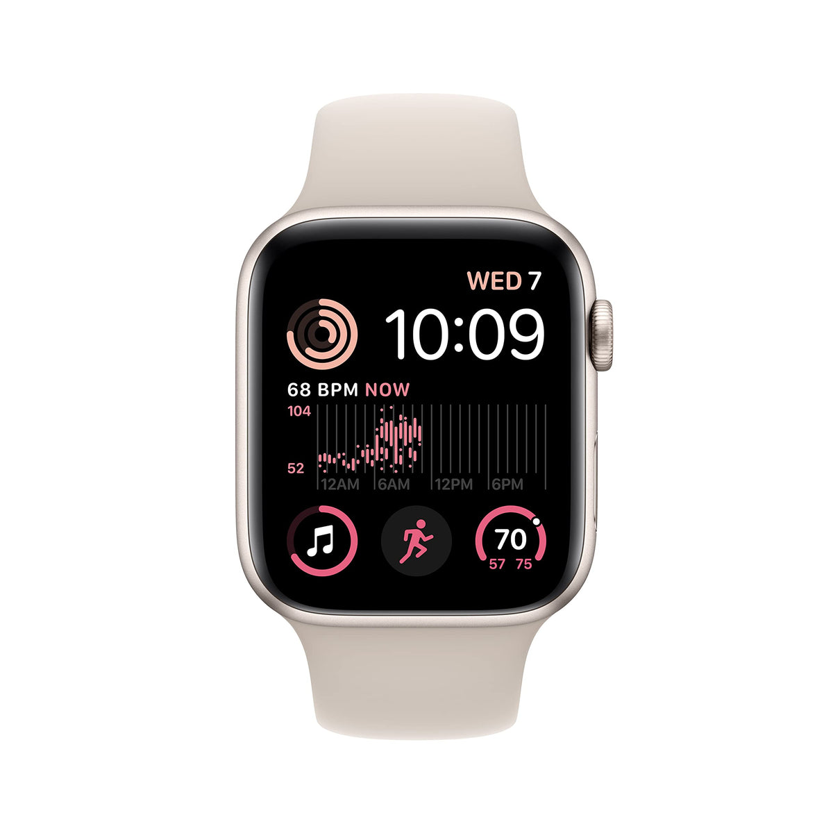 Reloj Inteligente Apple SE 2da Generación Blanco Estrella con Banda Deportiva Reacondicionado