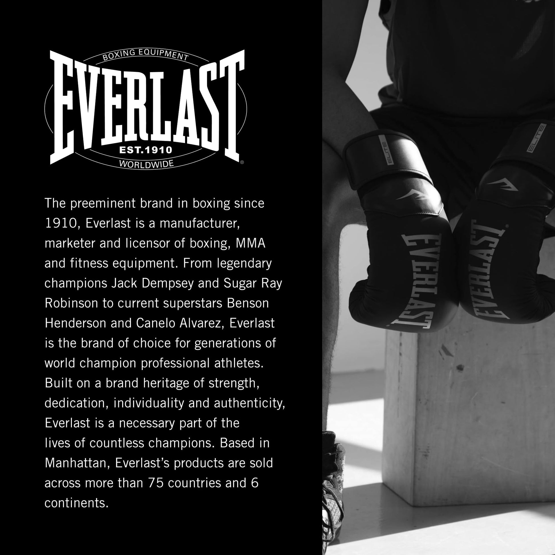 Guante de Entrenamiento Everlast PowerLock2 Rojo Negro 16 Onzas