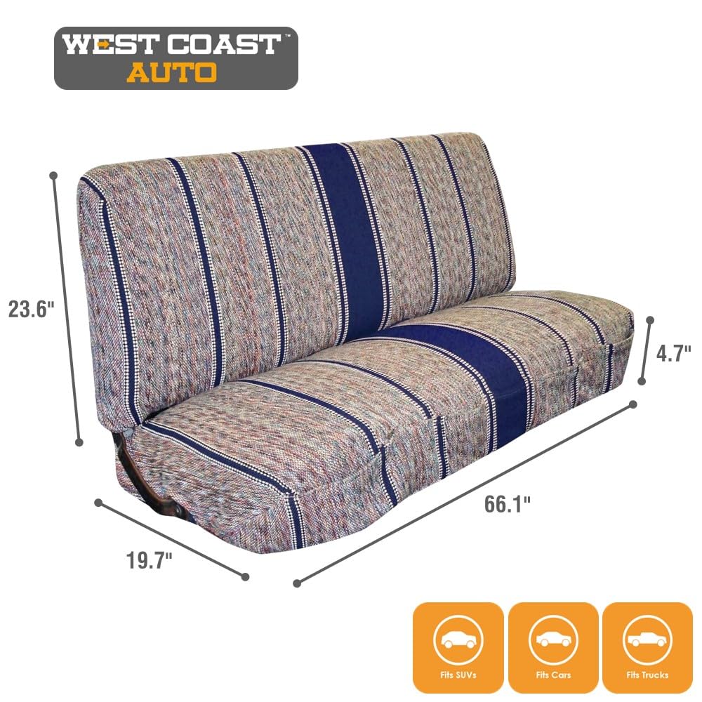 West Coast - Funda de asiento universal para sillín Baja de tamaño completo, Azul