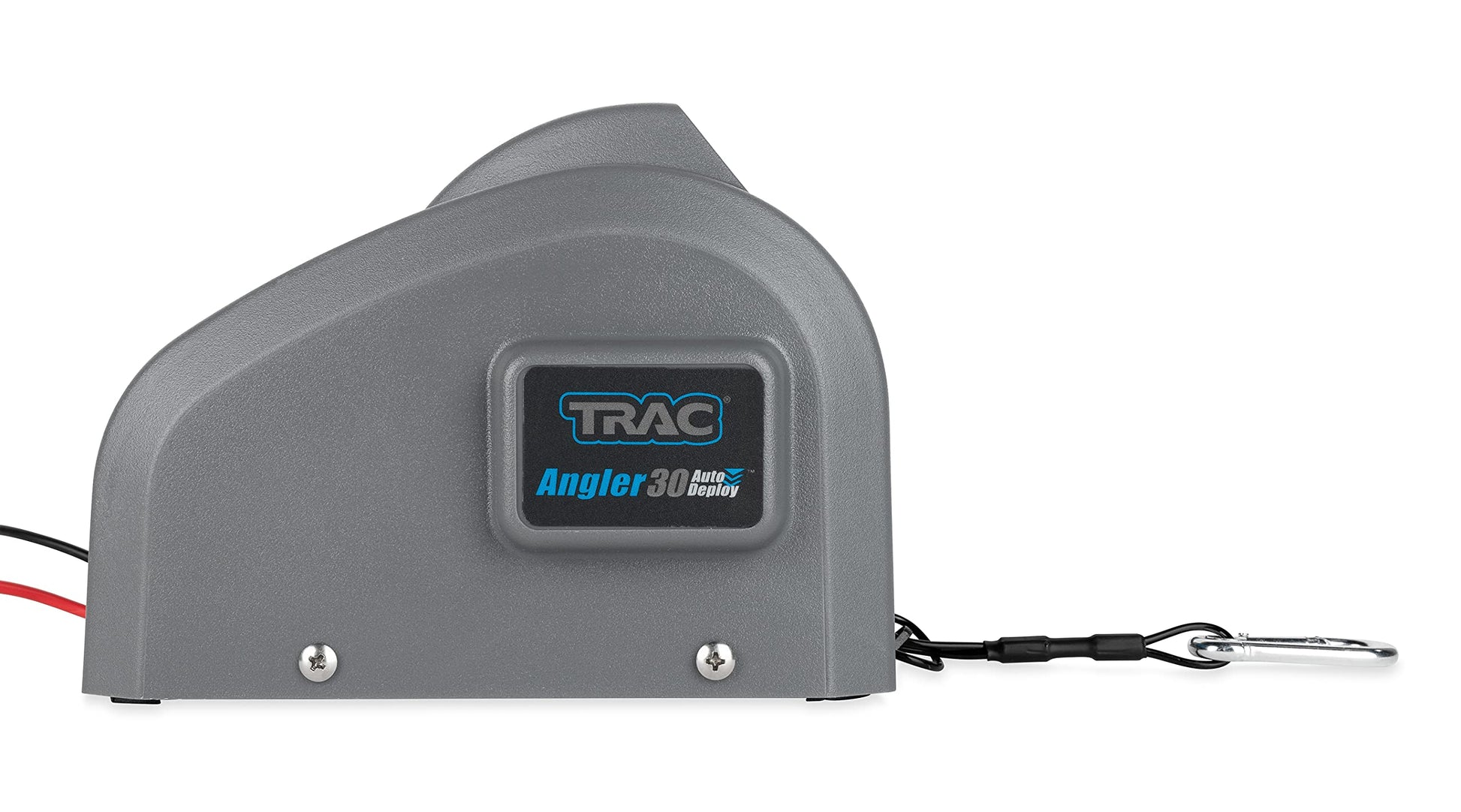 Trac - Outdoor Products Angler 30 AutoDeploy-G3 - Cabrestante de Anclaje eléctrico - Anclajes de hasta 30 Libras. - Incluye 100 pies de Cuerda de Anclaje preenrollada con Uso (69004), Gris, Normal