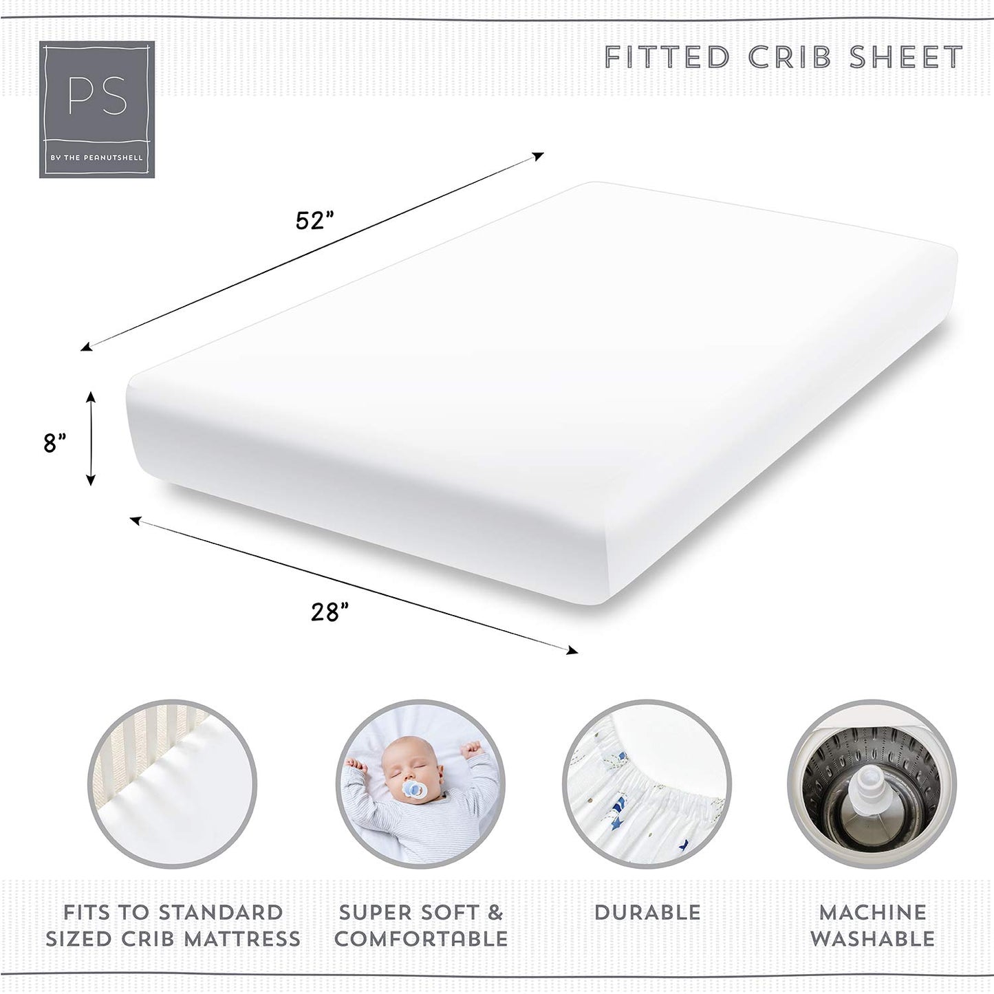 The Peanutshell Elephant Walk - Juego de ropa de cama para cuna (3 piezas), diseño de elefante