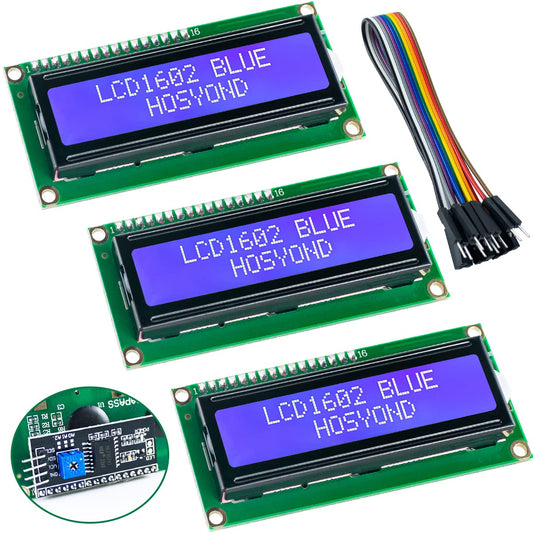 Hosyond - Módulo de visualización LCD I2C IIC 1602 de 16 x 02 para Arduino Raspberry Pi
