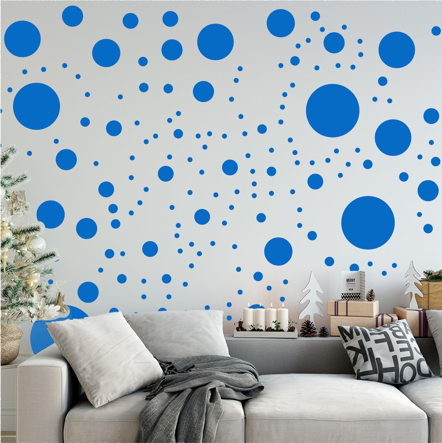 StickerDeen 500+ Calcomanías surtidas de lunares circulares para pared para habitación de niños, sala de estar, aula, cuarto de juegos, decoración. Adhesivos de vinilo extraíbles para pared. Adhesivos