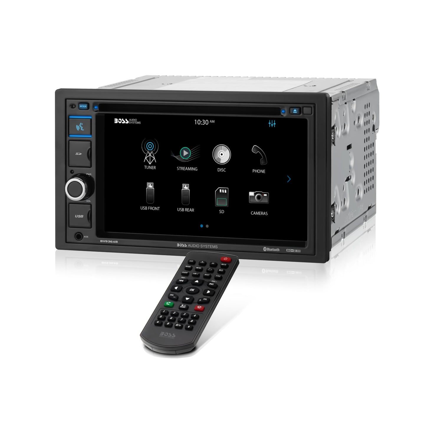 Boss Audio BV9364B - Bluetooth Activado, In-Dash, Double DIN, DVD/MP3/CD /Receptor AM/FM, con una pantalla ancha de 6.2", Touchscreen, Monitor Digital TFT