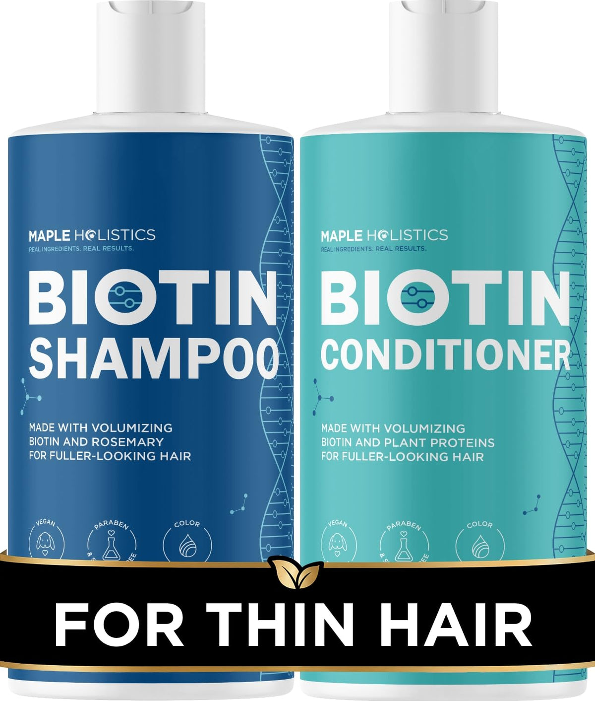 Champú y Acondicionador Biotin Jojoba Argan Sea Buckthorn para Cabello Más Grueso y Fuerte