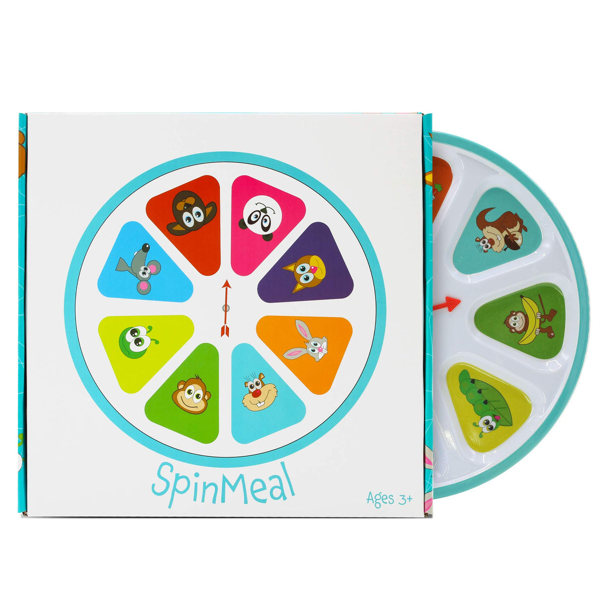 SpinMeal Plate - Healthy Nutrition Plate for Picky Eaters - Spin the Arrow - Meals Are Fun Again