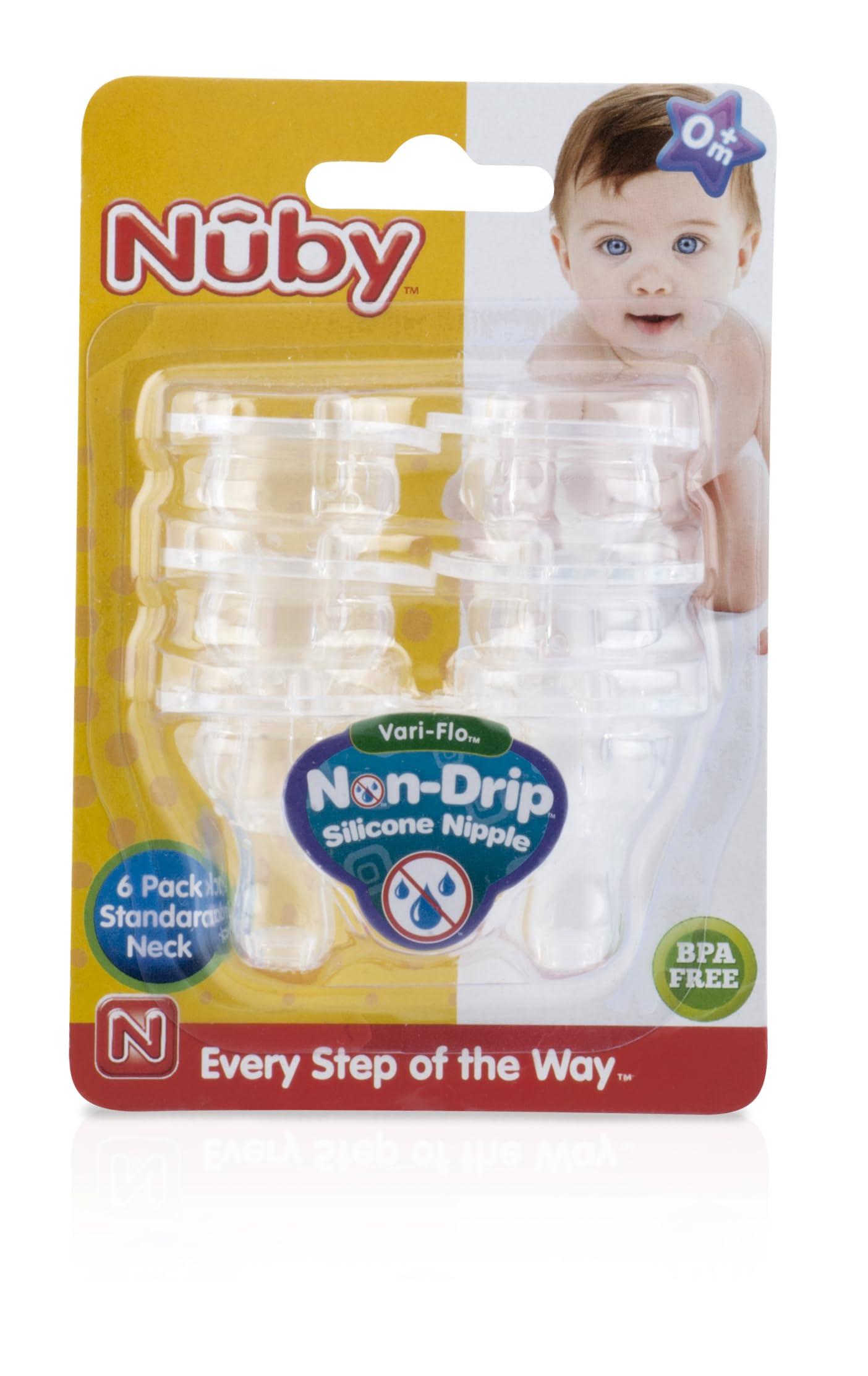 Pezones de Silicona Antigoteo Vari-Flo 6-Pack Nuby Standard Neck