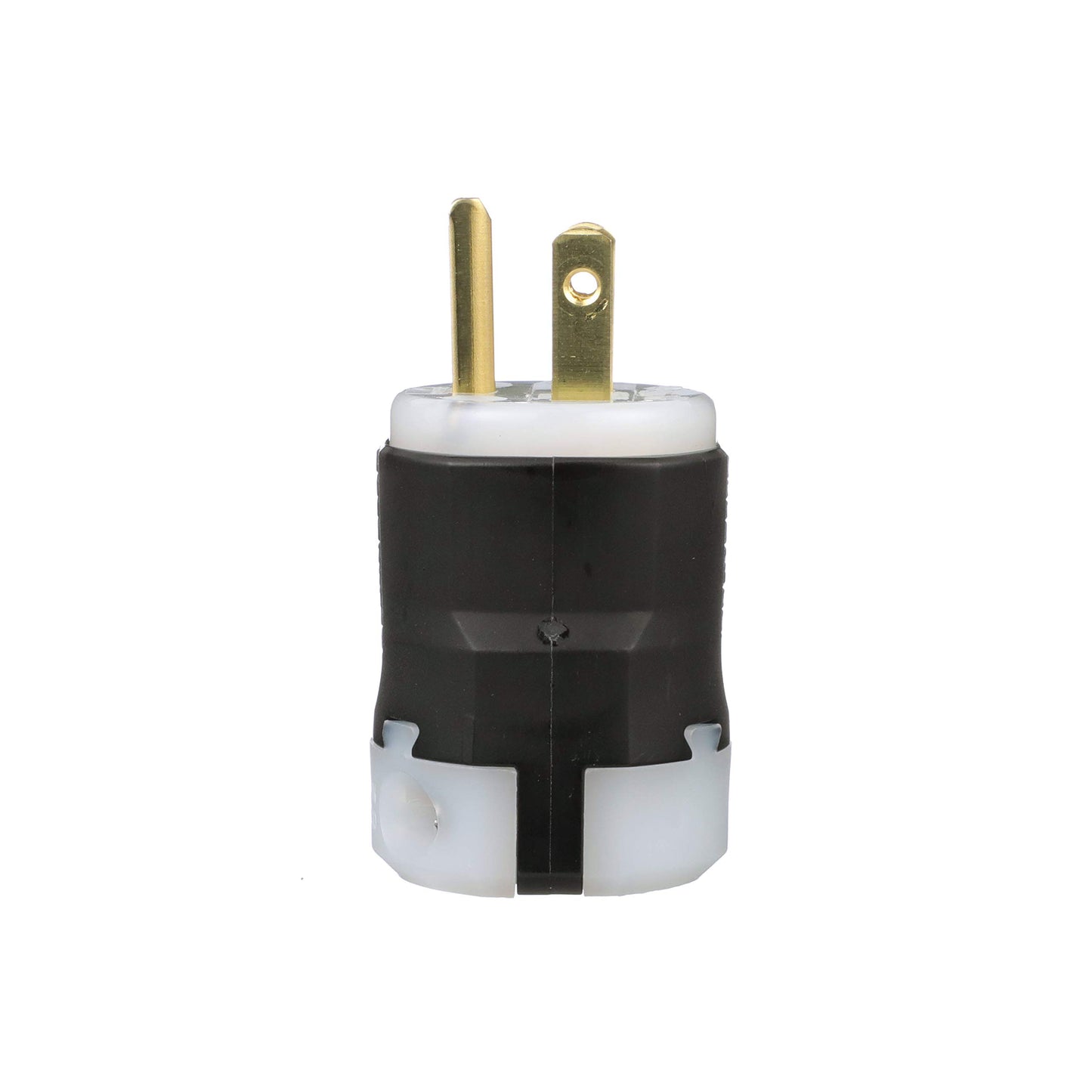 EATON AH5266 - Enchufe de flecha de cableado resistente a los impactos, 125 VC, 15 A, 2 P, 3 W, negro, 4.4 x 1.8 x 1.9, blanco