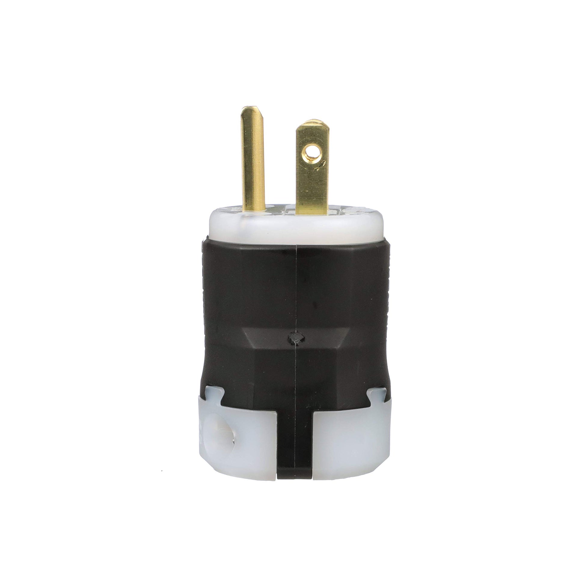 EATON AH5266 - Enchufe de flecha de cableado resistente a los impactos, 125 VC, 15 A, 2 P, 3 W, negro, 4.4 x 1.8 x 1.9, blanco