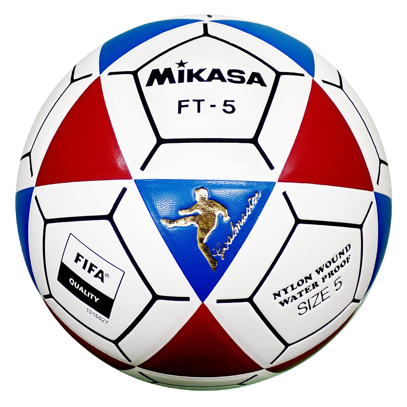 Balón de Fútbol MIKASA Azul Rojo Blanco Talla 5