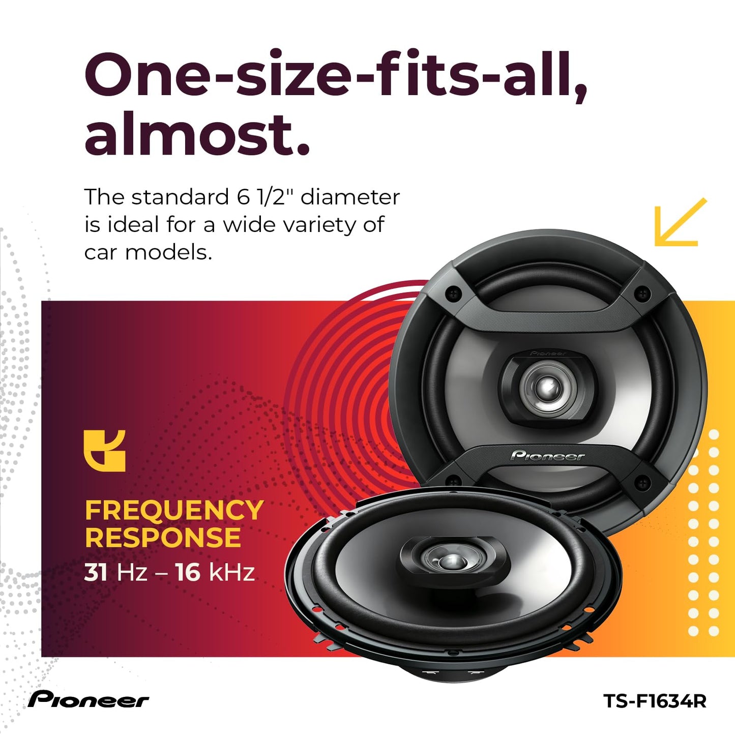 Altavoces 2 Vías Pioneer 200W 6,5 Pulgadas