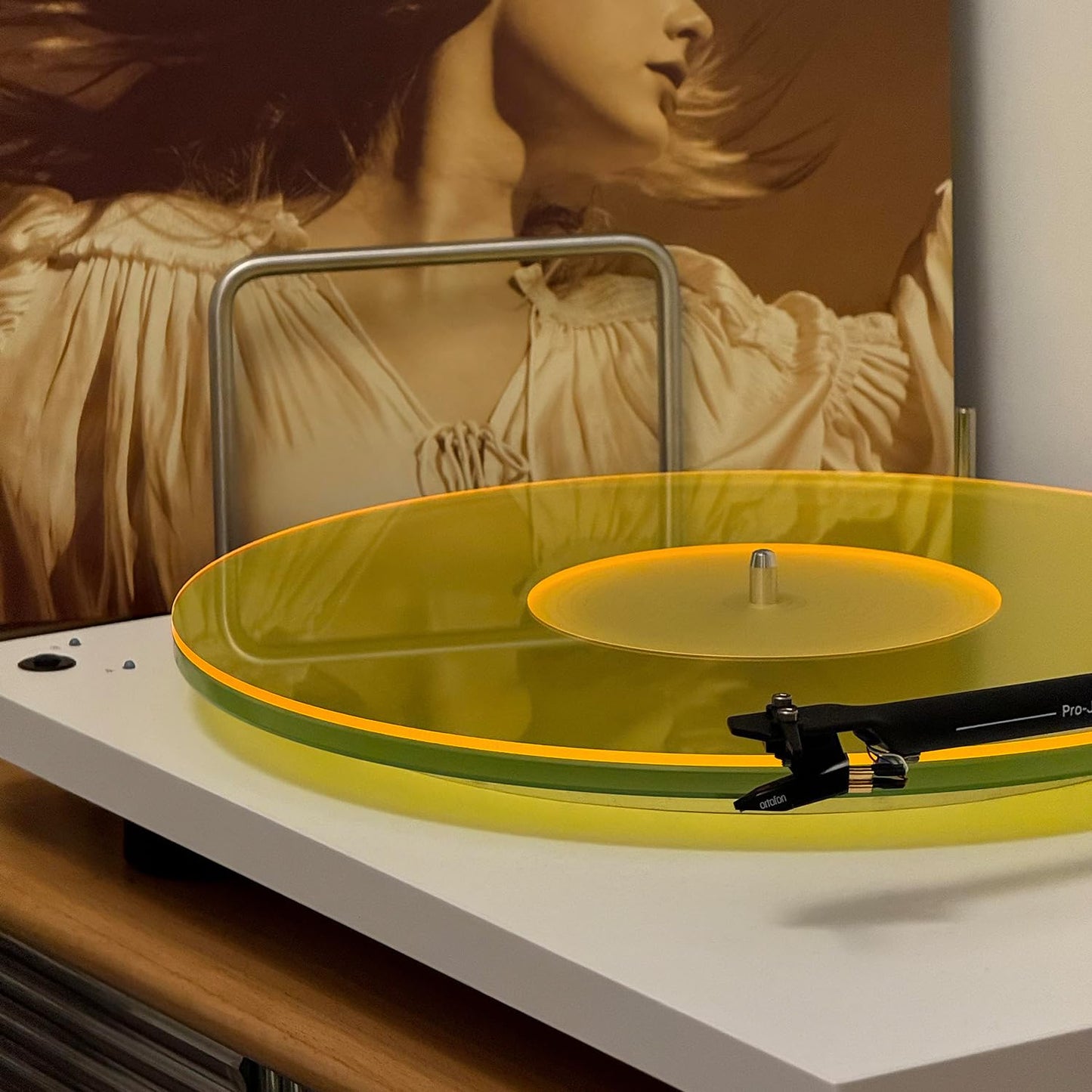 Tapete para Tocadiscos Bandeja de Registro Tapete Deslizante: Bandeja de Acrílico para Reproductor de Discos Tapetes Deslizantes de Vinilo para Tocadiscos Antiestático Graves Más Firmes y Definidos
