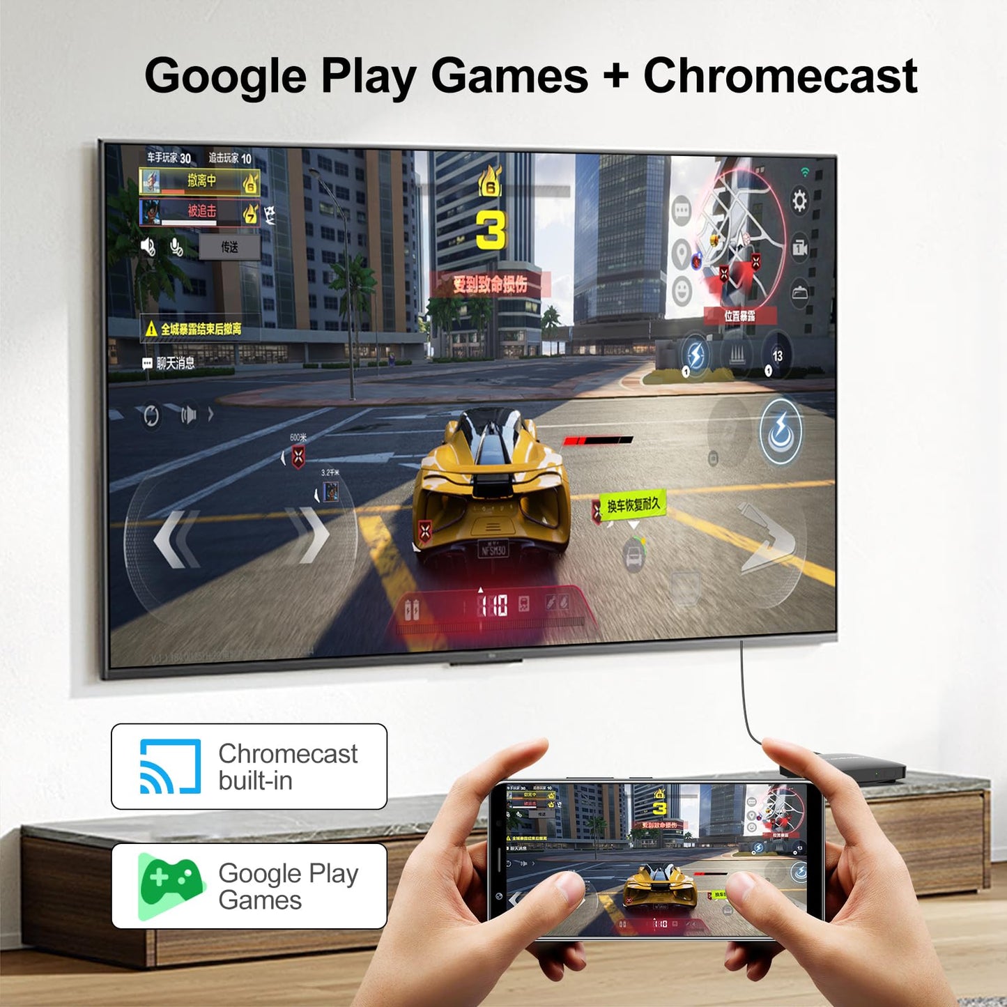H96 Max Android 14.0 TV Box 64bit 2GB RAM 16GB ROM Amlogic S905L3 100M Ethernet WiFi6 Dual-WiFi 2.4G/5G 4K BT5.x USB TV Box