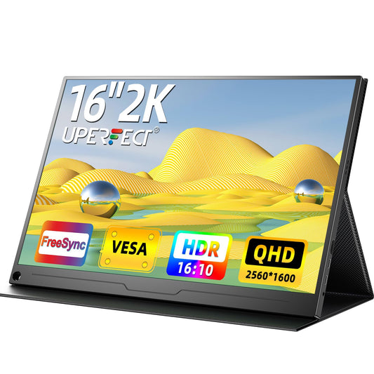 Monitor Portátil UPERFECT Mate 2K con FreeSync y Funda Inteligente