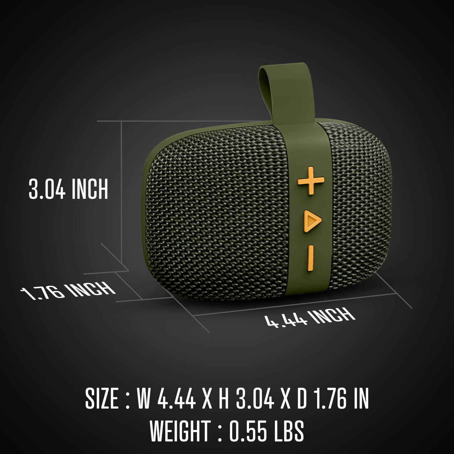 Fisher - Altavoz Bluetooth portátil, IPX5 impermeable, 10 W de potencia máxima Bluetooth estéreo con sonido HD, tiempo de reproducción 6H, BT 5.3, radio FM, electrónica inalámbrica, para piscina