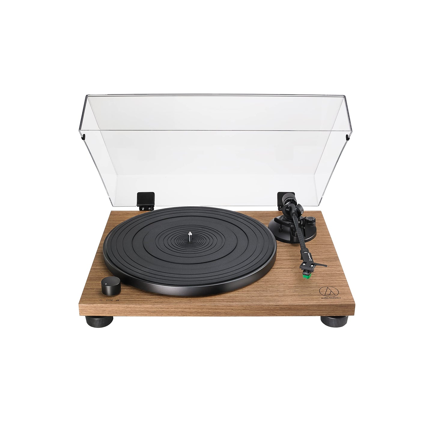 audio technica AT-LPW40WN Fully Manual Belt-Drive Turntable Wood Base 33/45 RPM (Walnut)