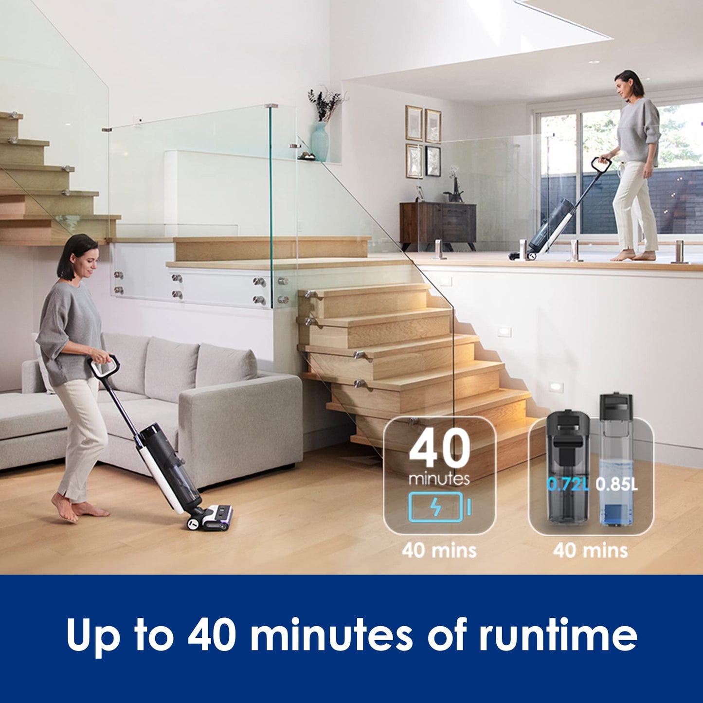 Limpiador de Piso Tineco Floor One S7 Pro Blanco Inteligente para Suelos Duros