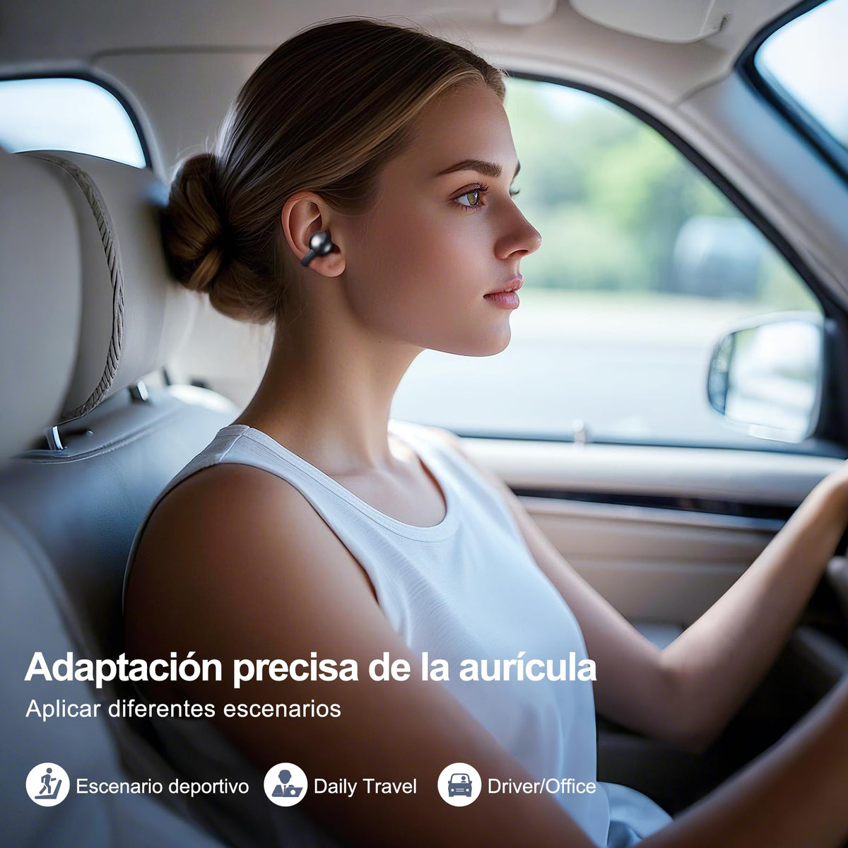 Auriculares Inalámbricos Deportivos WISAN Bluetooth 5.4 Pantalla LED Reducción de Ruido para Correr iPhone y Android