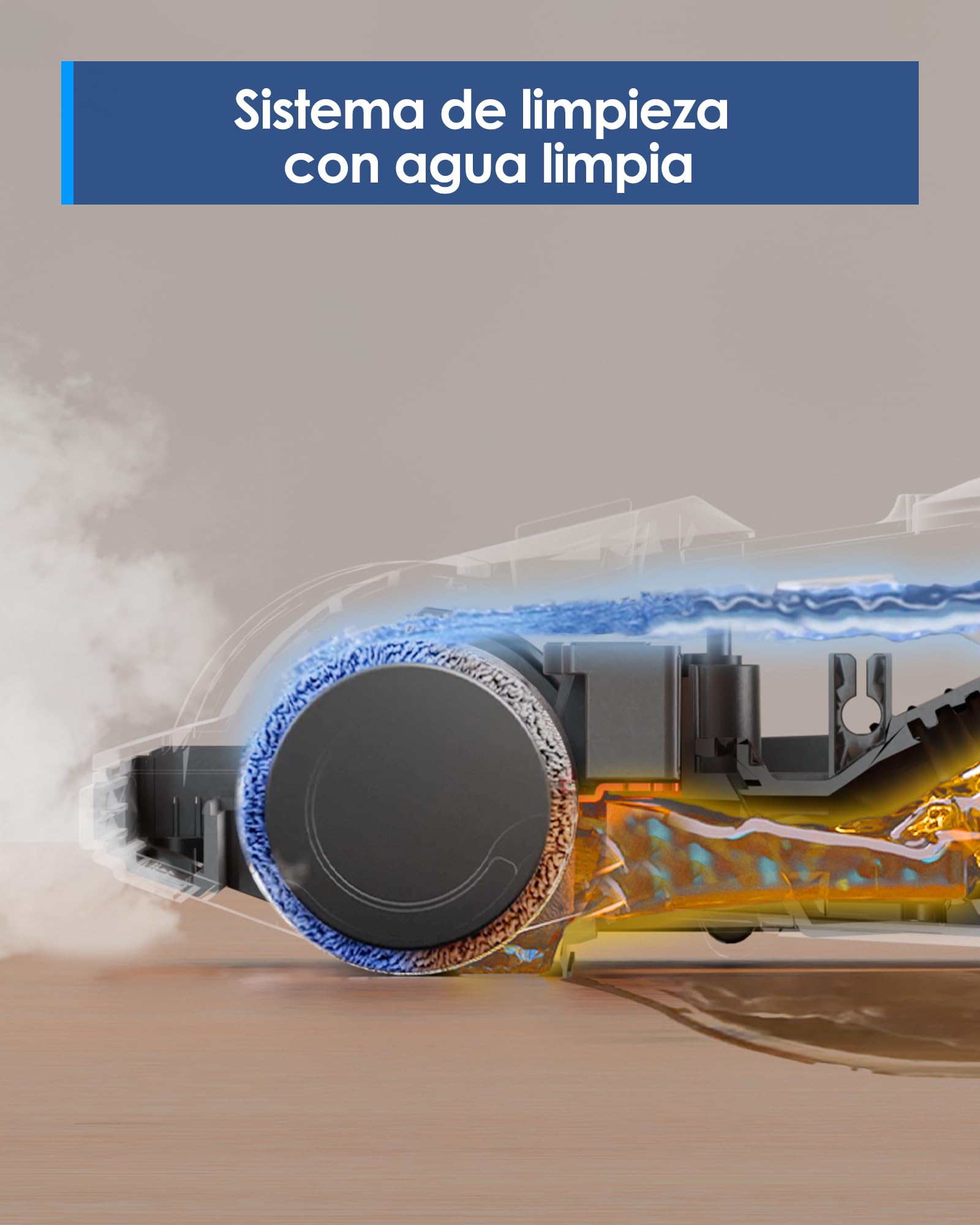 Aspiradora Tineco IFLOOR 5 Steam Blanca Todo en Uno para Suelos de Madera Dura para Mujer