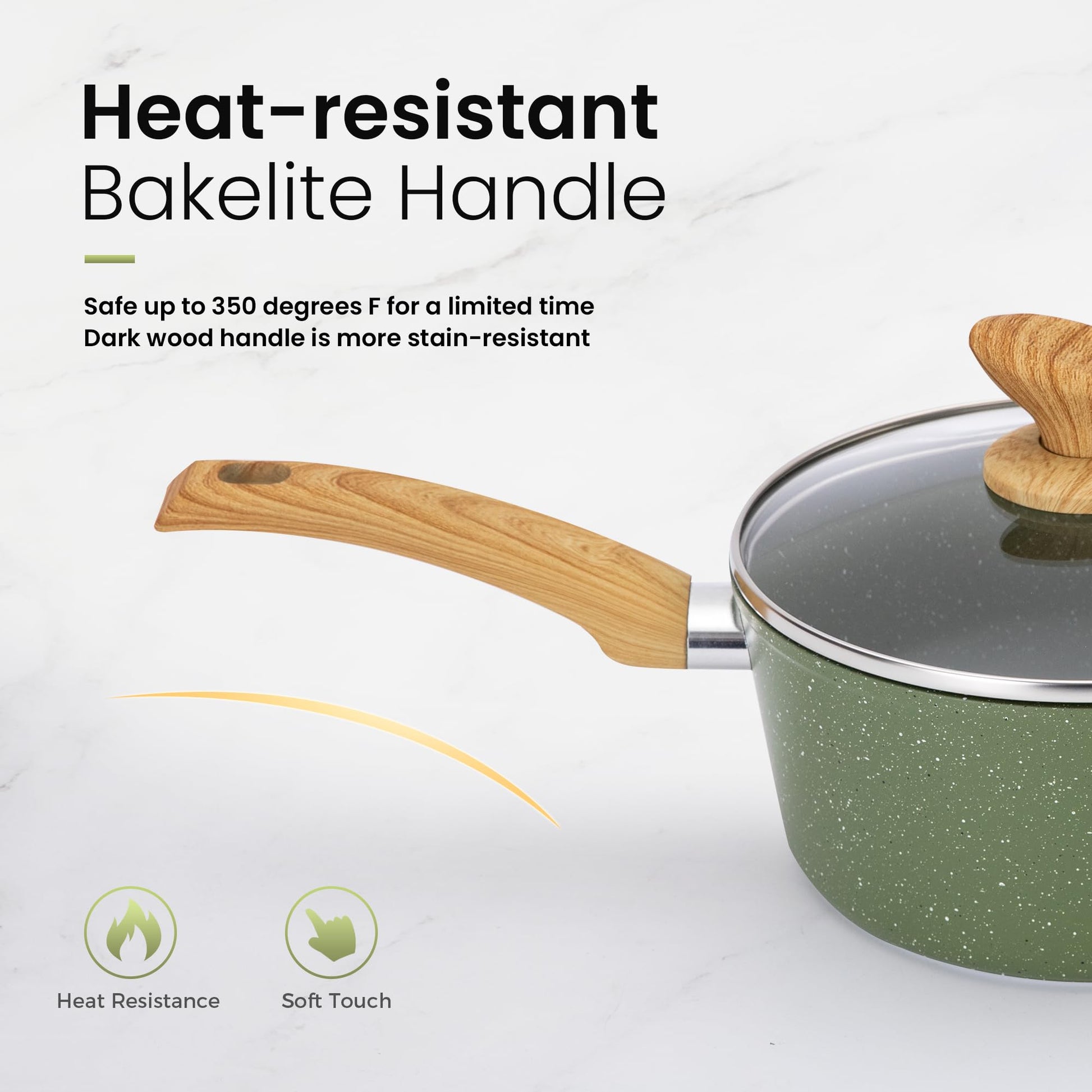 Kitchen Academy - Juego de ollas y sartenes antiadherentes, juego de utensilios de cocina de inducción de 30 piezas, juego de sartenes de cocina con revestimiento de granito verde