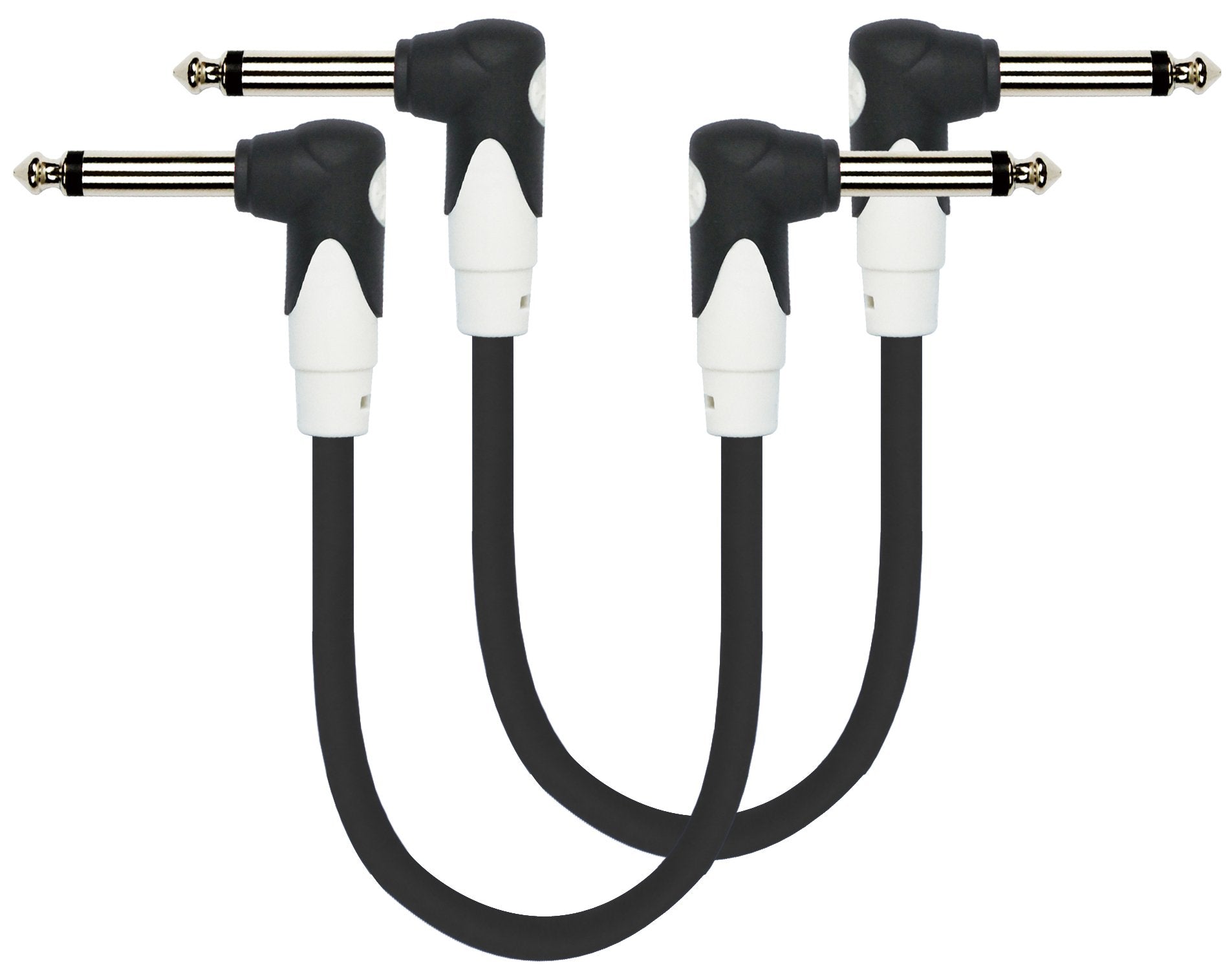 KIRLIN, KIRLIN CABLE - Cable de conexión para guitarra Kirlin LightGear LG2-203-6 pulgadas/BK, 6 pulgadas