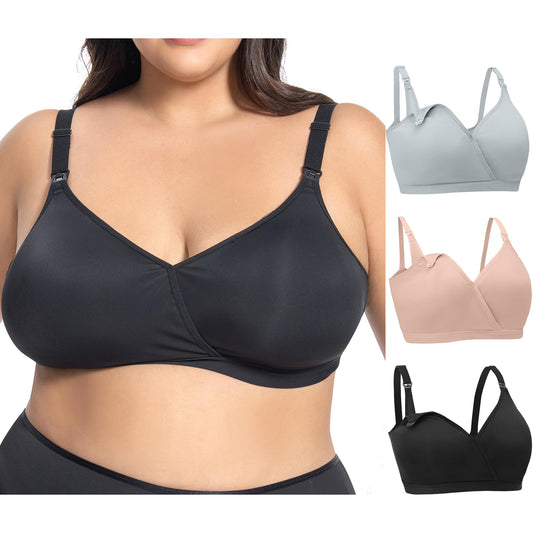 Brasier de Lactancia Suekaphin Negro Talla Grande para Mujer