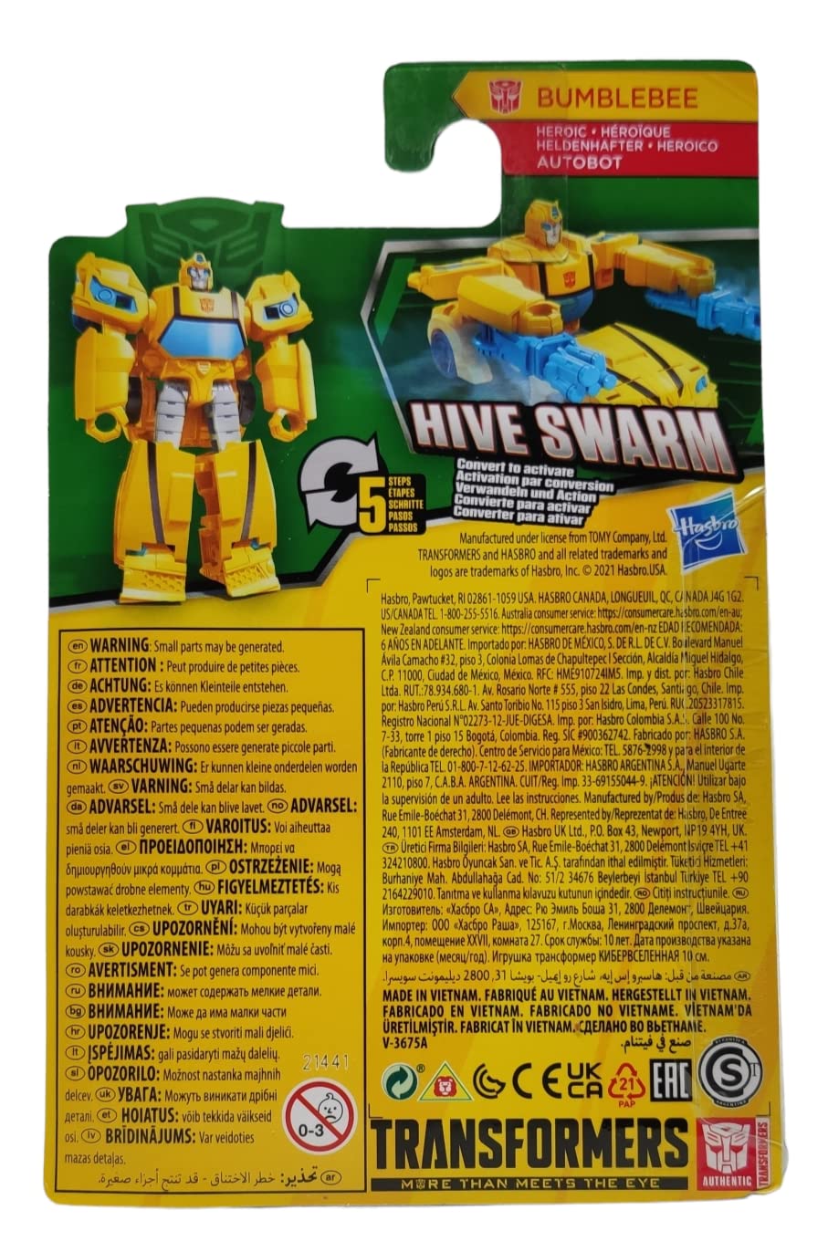 Hasbro Transformers - Hive Swarm - Bumblebee (E4788), color negro