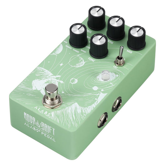 ALABS NOVADRIFT - Pedales de modulación para guitarra eléctrica, anillo de trémolo de bridas rotativas de coro vibrante, secado analógico, tempo de llave, bypass verdadero