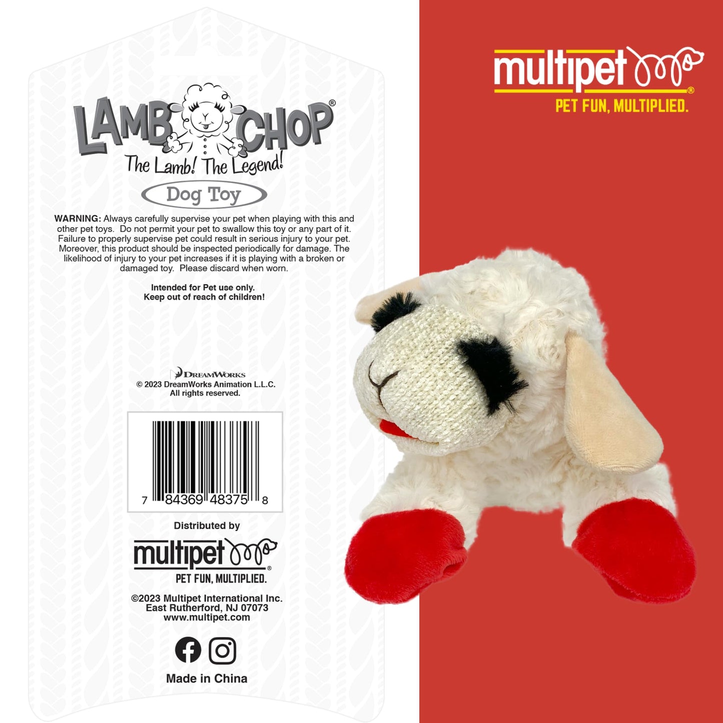 Juguete de Peluche para Perros Multipet Blanco Lambchop