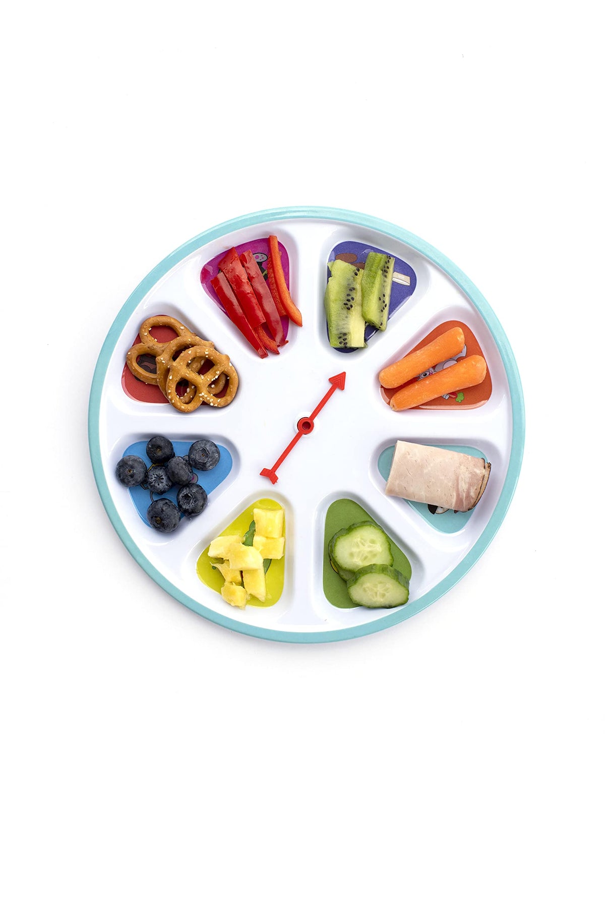 SpinMeal Plate - Healthy Nutrition Plate for Picky Eaters - Spin the Arrow - Meals Are Fun Again