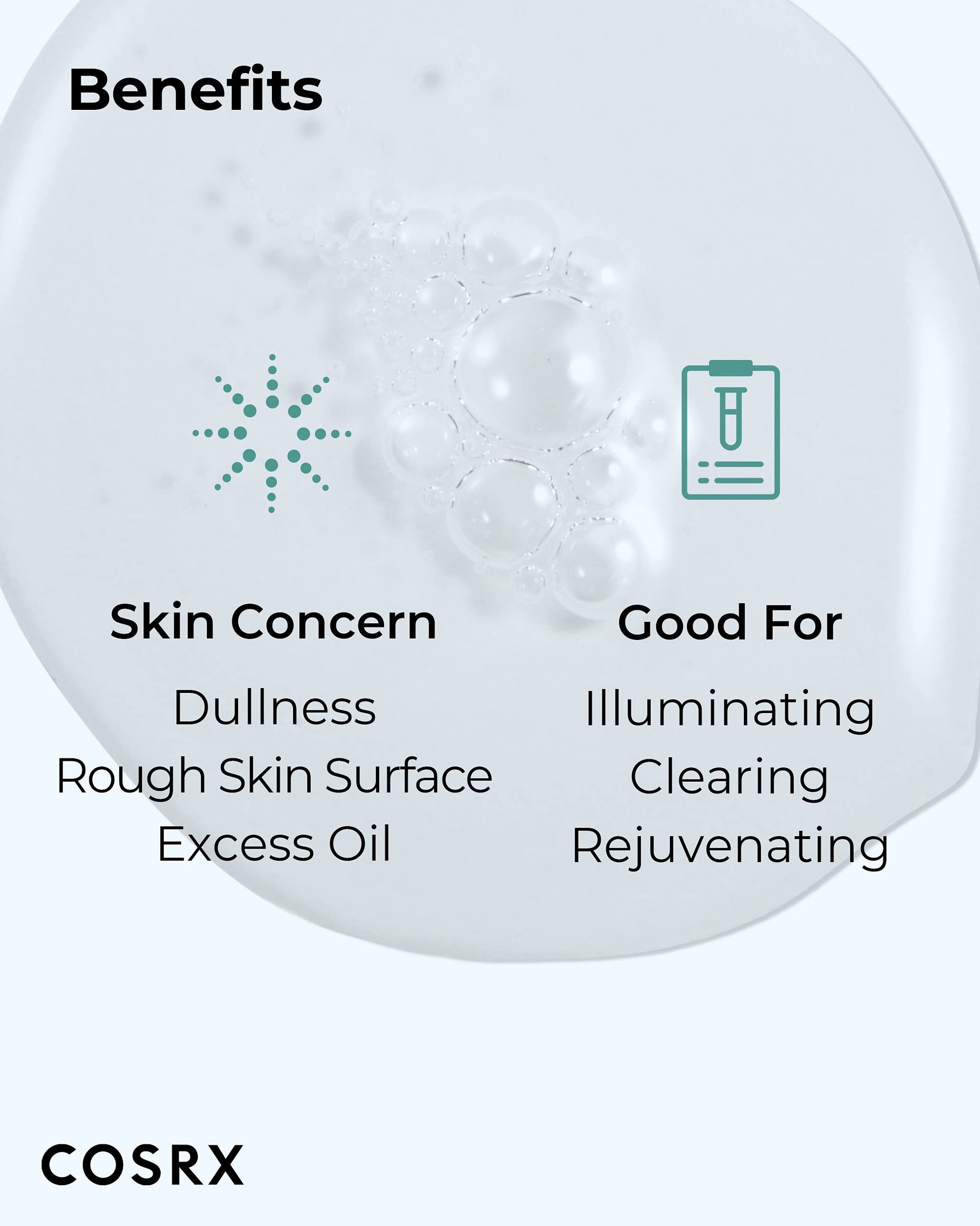 COSRX AHA BHA - Suero potenciador de vitamina C. Exfolia, ilumina, antienvejecimiento y mejora el tono y textura de la piel.
