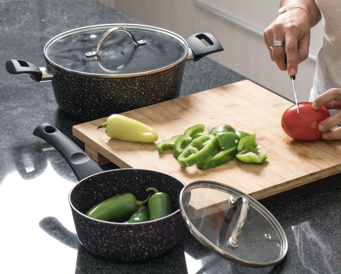 Cinsa Bateria de cocina Forta Roca 5 piezas de Aluminio Forjado (Bateria 5 piezas)