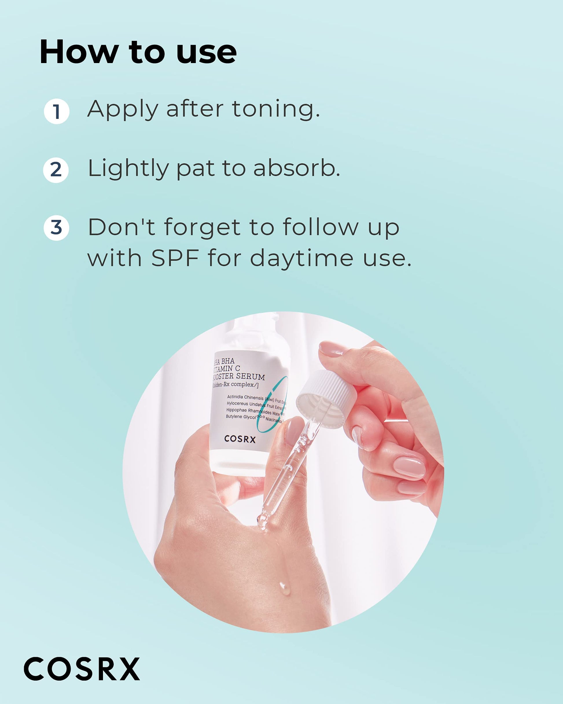 COSRX AHA BHA - Suero potenciador de vitamina C. Exfolia, ilumina, antienvejecimiento y mejora el tono y textura de la piel.