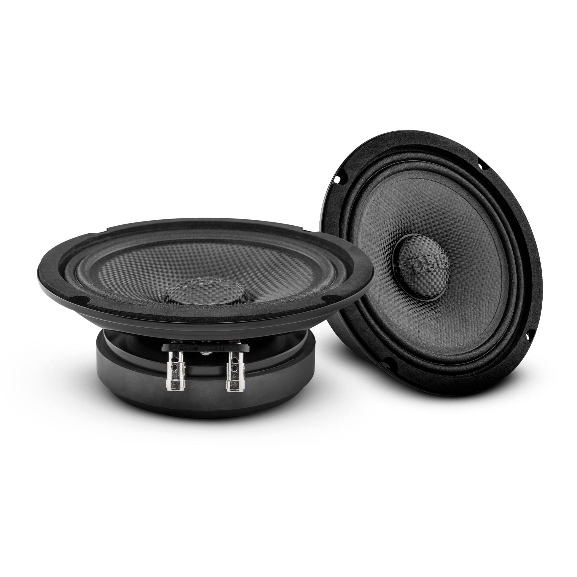 DS18 PRO-CF6.4SL - Altavoz delgado de 6.5 pulgadas de 500 vatios RMS de potencia máxima de 4 ohmios, cono de fibra de carbono, resistente al agua, altavoz medio bajo, gran altavoz para motocicletas y